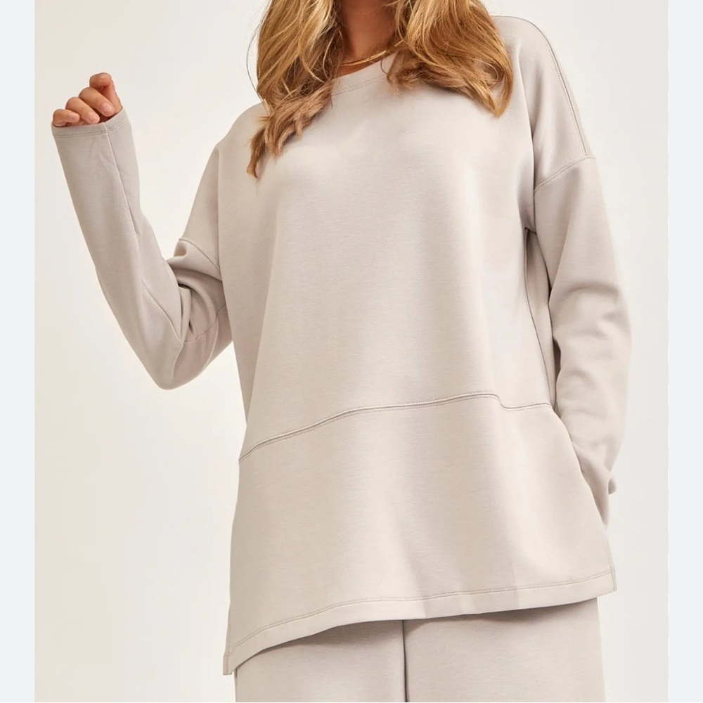 Scarlett Tan Oversized Long Sleeve Hoodie